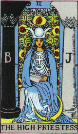 High Priestess card from the Rider-Waite deck